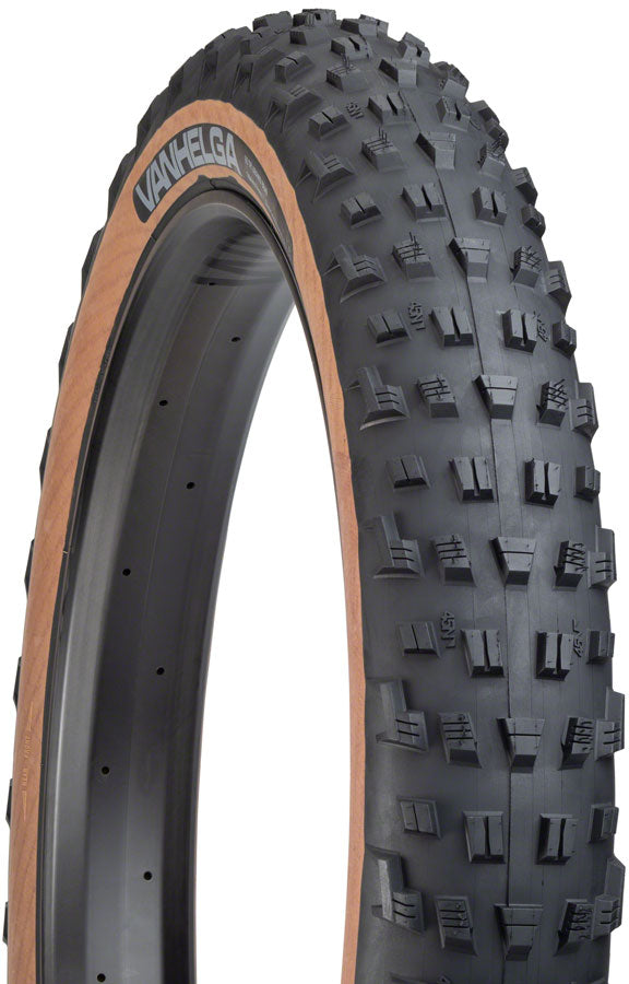 Load image into Gallery viewer, 45NRTH Vanhelga Tire 27.5 x 4 Tubeless Folding TPI 60 Black/Tan Fat Bike