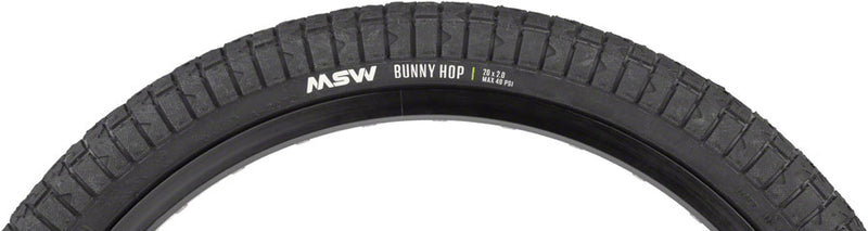 Load image into Gallery viewer, MSW Bunny Hop Tire - 20 x 2.0, Black, Folding Wire Bead, 33tpi