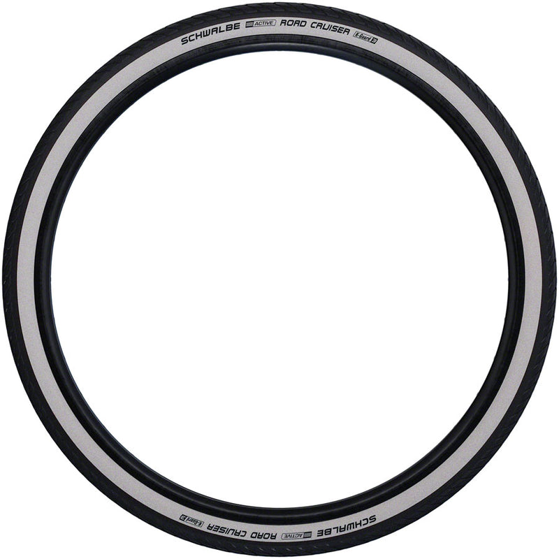 Load image into Gallery viewer, Schwalbe Road Cruiser Tire 26x1.75 Clincher Wire White/Black KGuard Green