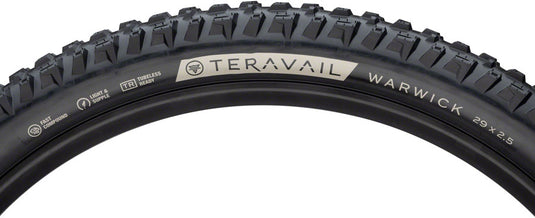 Teravail Warwick Tire 29x2.5 Tubeless Folding Blk Light & Supple Fast Compound