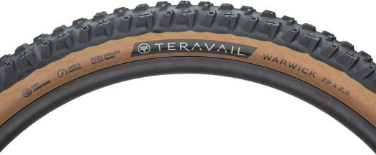 Teravail Warwick Tire 29x2.5 Tubeless Folding Tan Light and Supple Fast Compound