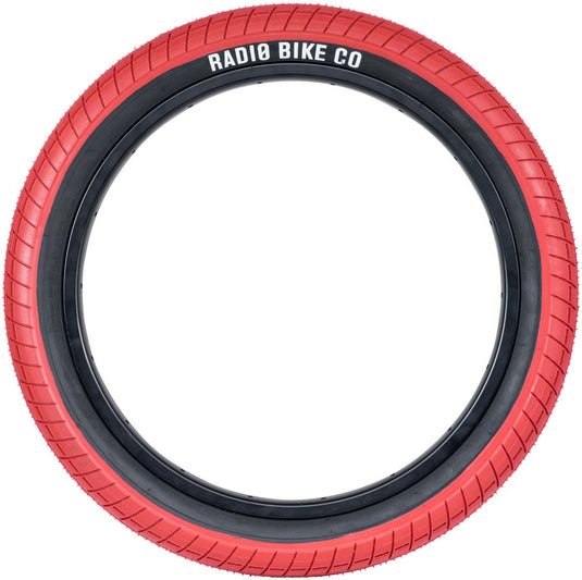Pack of 2 Radio Surface Tire 20 x 2.4 Clincher Wire Red/Black BMX Bike