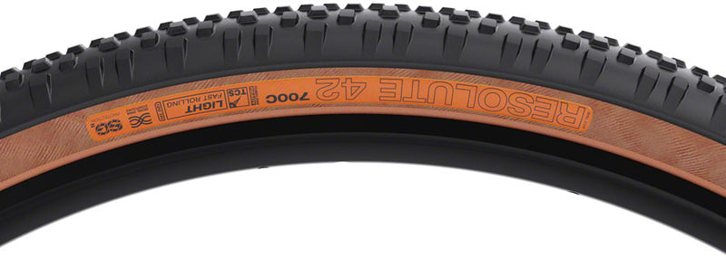 Load image into Gallery viewer, WTB Resolute Tire - 700 x 42, TCS Tubeless, Folding, Black/Tan, Light/Fast Rolling, Dual DNA, SG2