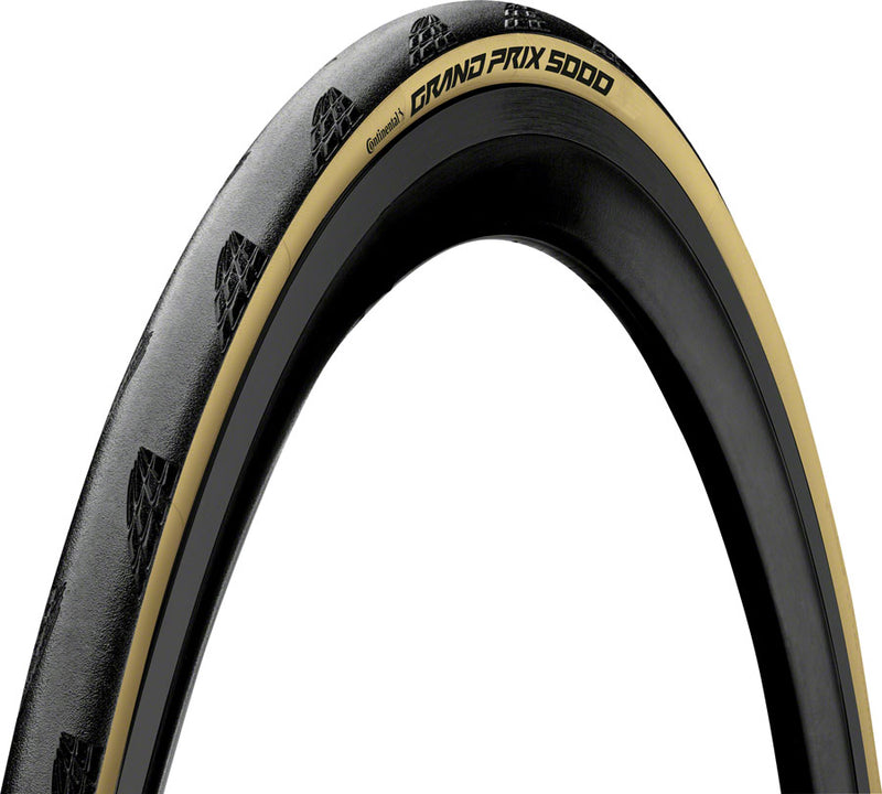 Load image into Gallery viewer, Pack of 2 Continental Grand Prix 5000 Tire - 700 x 25, Clincher, Folding, Black/Cream, BlackChili, Vectran Breaker, LazerGrip, ACT
