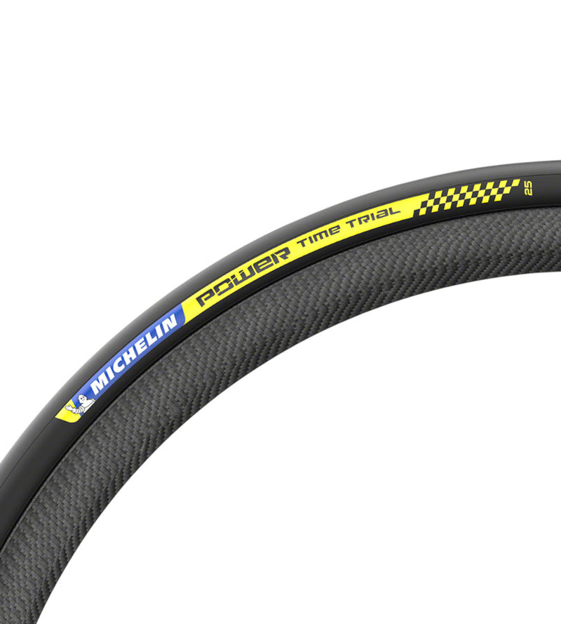 Load image into Gallery viewer, Michelin Power Time Trial TS Tire 700 x 23 Clincher Folding Black