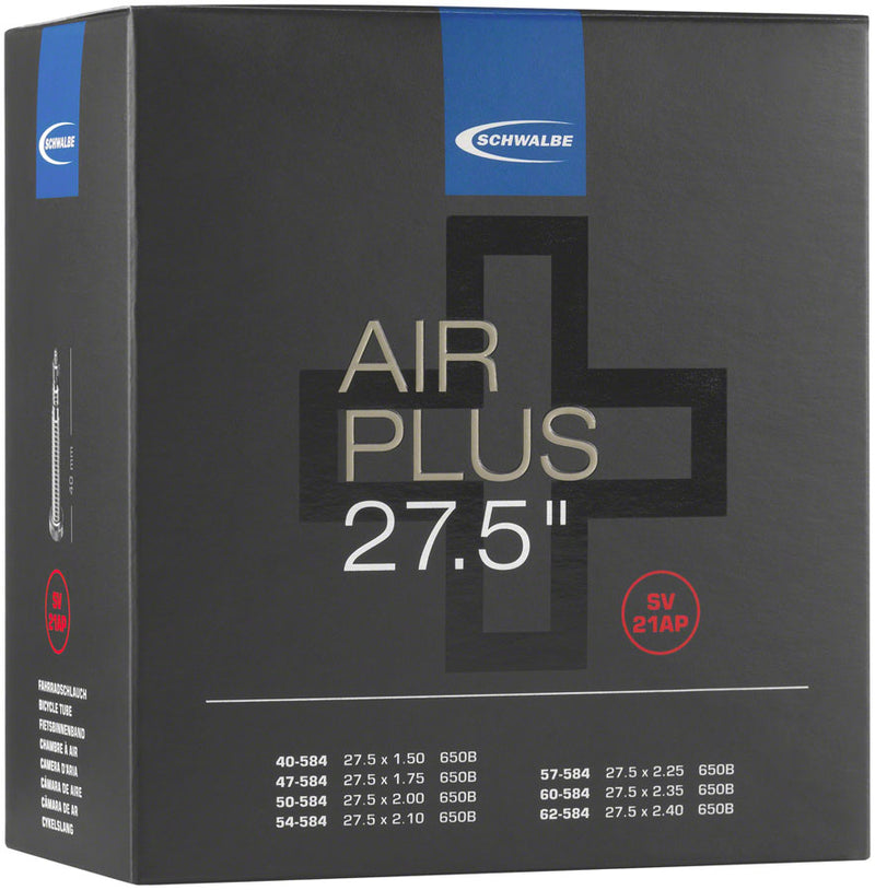Load image into Gallery viewer, Pack of 2 Schwalbe Air Plus Tube - 27.5 x 2.10-3.0", 40mm, Presta Valve