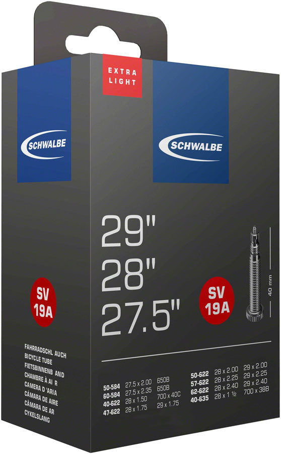 Load image into Gallery viewer, Schwalbe Extra Light Bike Tubes 27.5x2.1-2.4 with Removable Presta Valve Ultra-Light, Durable, Reliable Replacement Parts