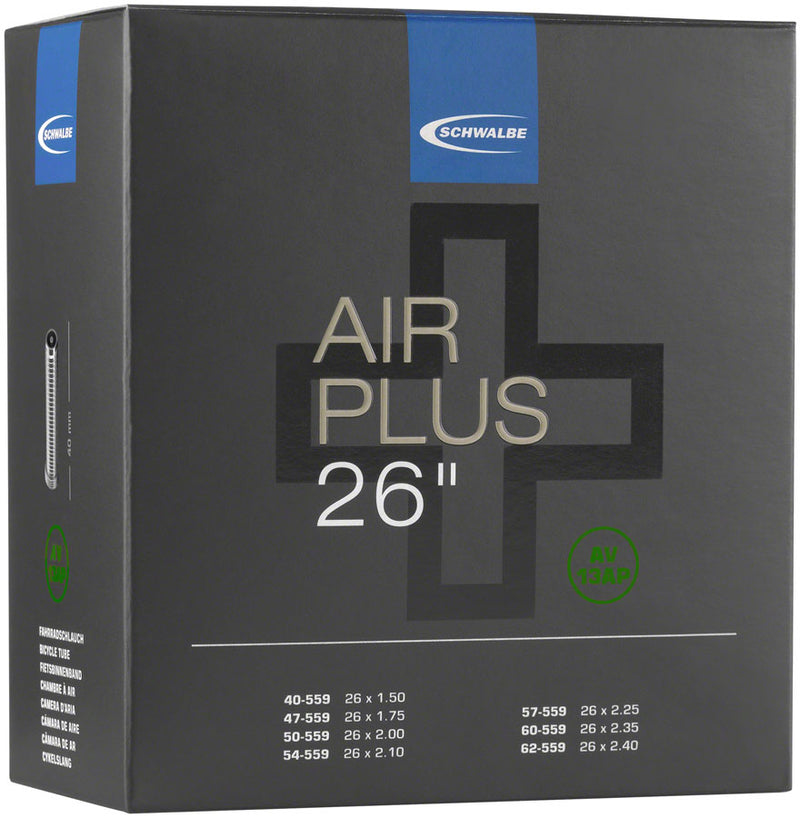 Load image into Gallery viewer, Schwalbe Air Plus Tubes - 26 x 1.50-2.40", 40mm Schrader Valve, Pack of 2