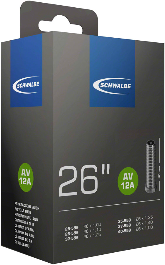 Load image into Gallery viewer, Pack of 2 Schwalbe Standard Tube - 26 x 1.10-1.50", 40mm, Schrader Valve
