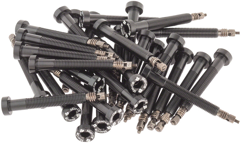 Load image into Gallery viewer, Muc-Off Tubeless Valve Box Refill - Black 44mm Stem, Pack of 30