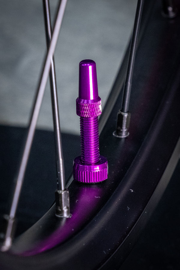 Load image into Gallery viewer, Muc-Off V2 Tubeless Valve Kit - Purple, 44mm, Pair