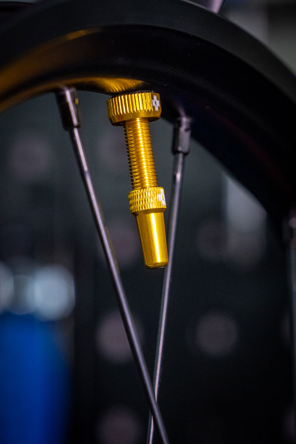 Load image into Gallery viewer, Muc-Off V2 Tubeless Valve Kit - Gold, 60mm, Pair 4mm Machined Allen Key Slot