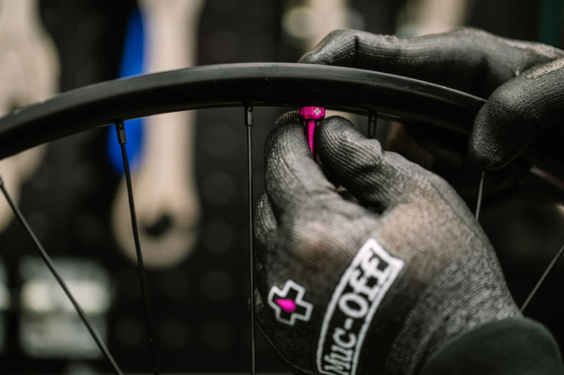 Load image into Gallery viewer, Muc-Off V2 Tubeless Valve Kit - Pink, 60mm, Pair 4mm Machined Allen Key Slot