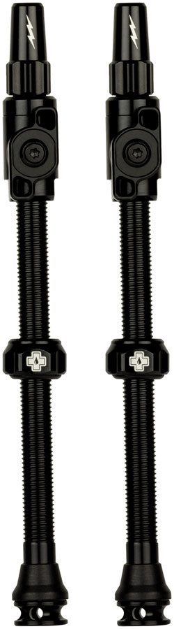 Load image into Gallery viewer, Muc-Off V2 Tubeless Valve Kit - Black, 80mm, Pair