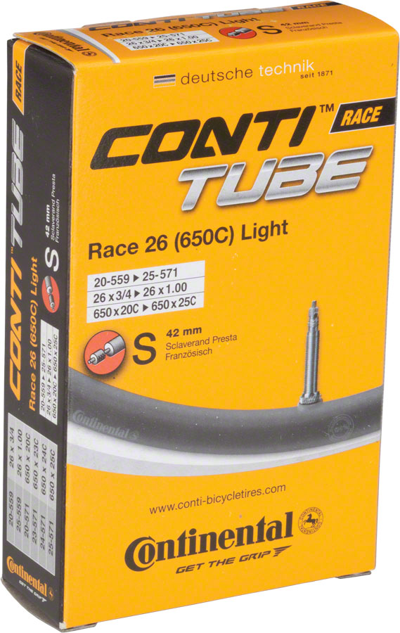 Load image into Gallery viewer, Continental Light Tubes 26/650c x 20-25mm, Removable Valve, Seamless Construction, Lightweight Bike Tubes