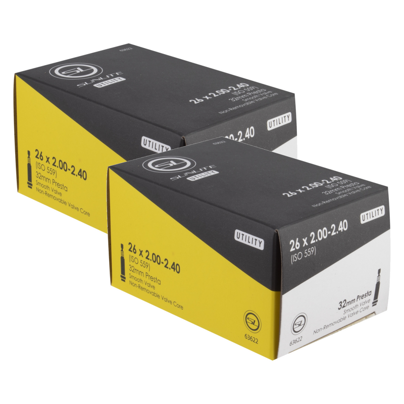 Load image into Gallery viewer, Sunlite-Utili-T-Standard-Presta-Valve-Tubes-Tube-TUBE0599PO2-Bicycle-Tubes