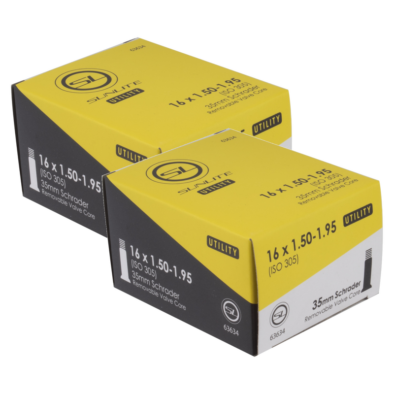 Load image into Gallery viewer, Sunlite-Utili-T-Standard-Schrader-Valve-Tubes-Tube-TUBE0604PO2-Bicycle-Tubes