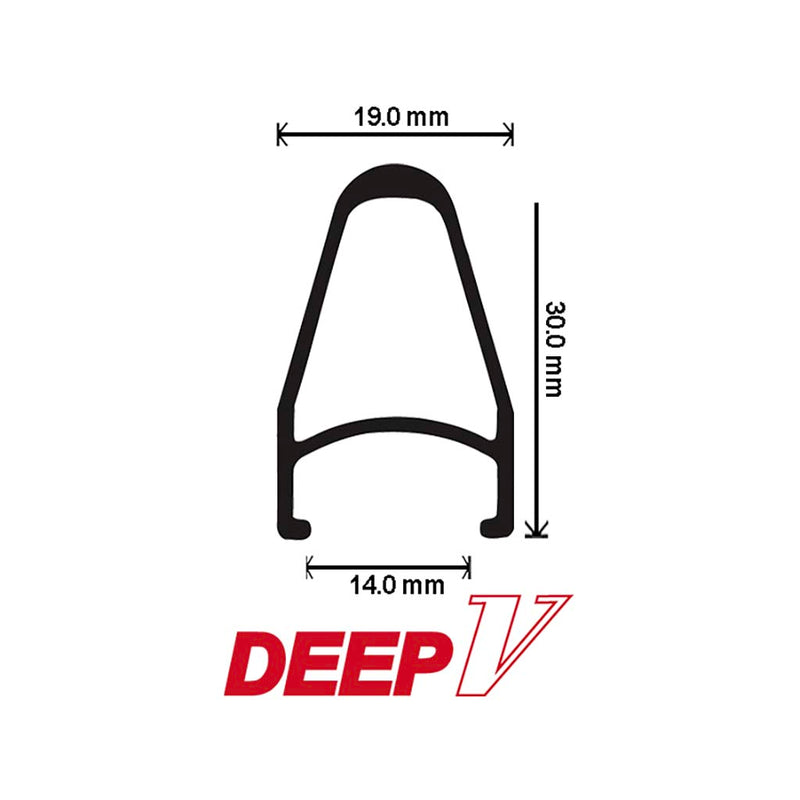 Load image into Gallery viewer, Velocity Deep-V non-MSW 700c Rim, 32h - Black Ano (Blem)