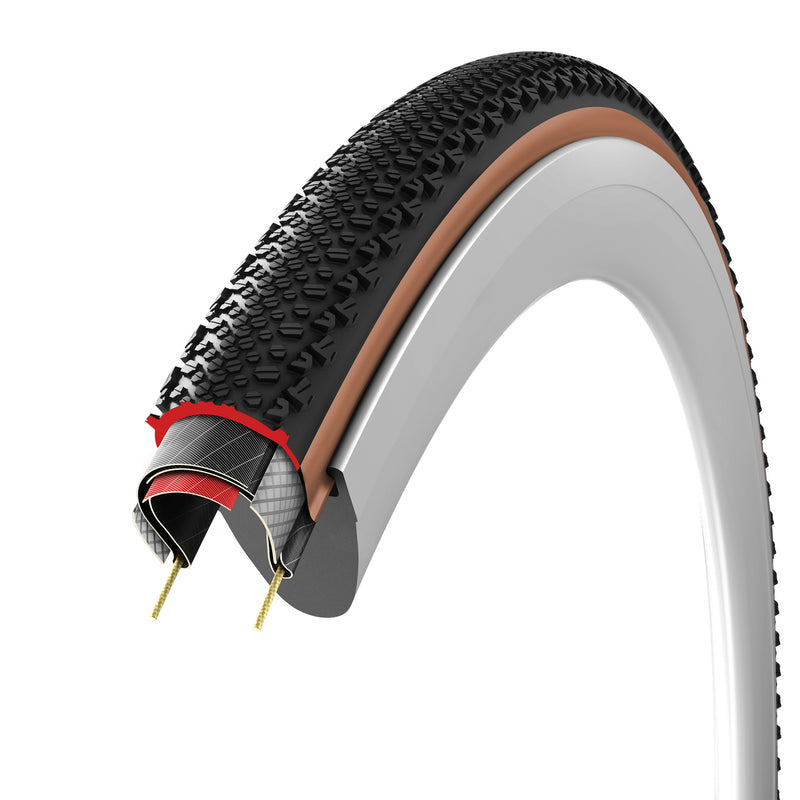 Load image into Gallery viewer, Vittoria Terreno T50 Mixed Tire - 700 x 45, Tubeless, Folding, Black/Brown, Gravel Endurance, Graphene, G2.0, E-Bike