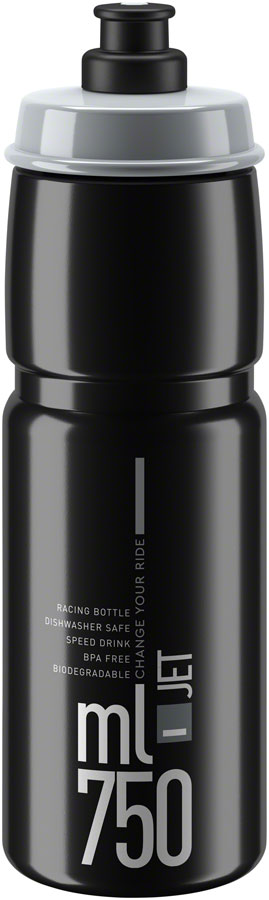 Load image into Gallery viewer, Pack of 2 Elite SRL Jet Water Bottle - 750ml, Black/Gray