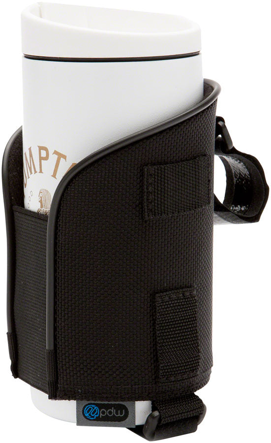 Load image into Gallery viewer, Portland Design Works Hot Take Drink Holder Beverage Holder Black Velcro Strap