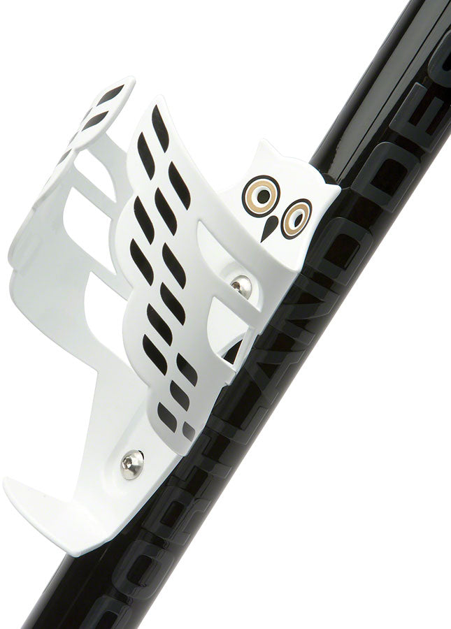 Load image into Gallery viewer, Portland Design Works The Snow Owl Cage Bottle Cage, White/Gold
