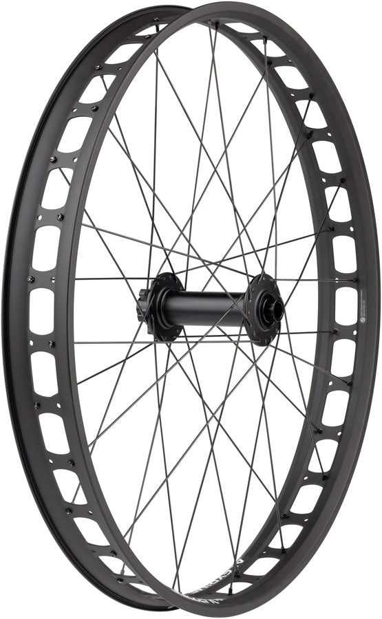 Load image into Gallery viewer, Quality Wheels Bear Pawls / Blizzerk Front Wheel - 26", 15 x 150mm, 6-Bolt, Black, 32H