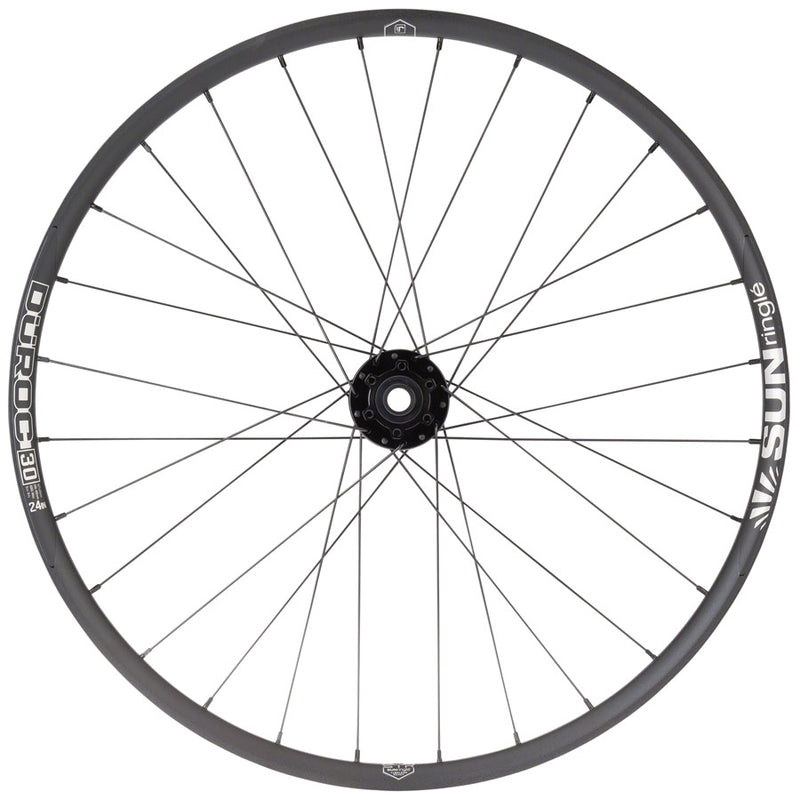 Load image into Gallery viewer, Sun Ringle Duroc 30 JUNIT Alloy Front Wheel 24in 15/QRx100mm 6-Bolt TCS Black
