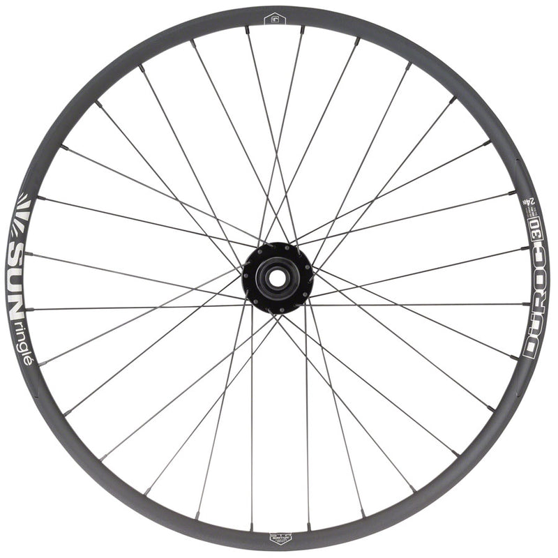 Load image into Gallery viewer, Sun Ringle Duroc 30 JUNIT Alloy Front Wheel 24in 15/QRx100mm 6-Bolt TCS Black
