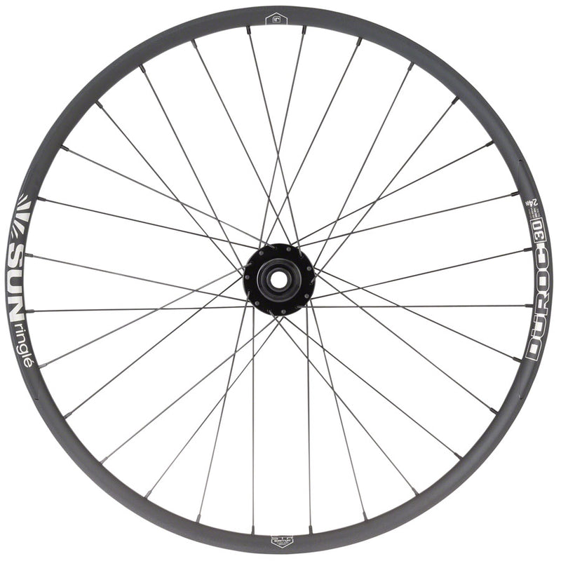 Load image into Gallery viewer, Sun Ringle Duroc 30 JUNIT Alloy Front Wheel 24in 15/QRx100mm 6-Bolt TCS Black