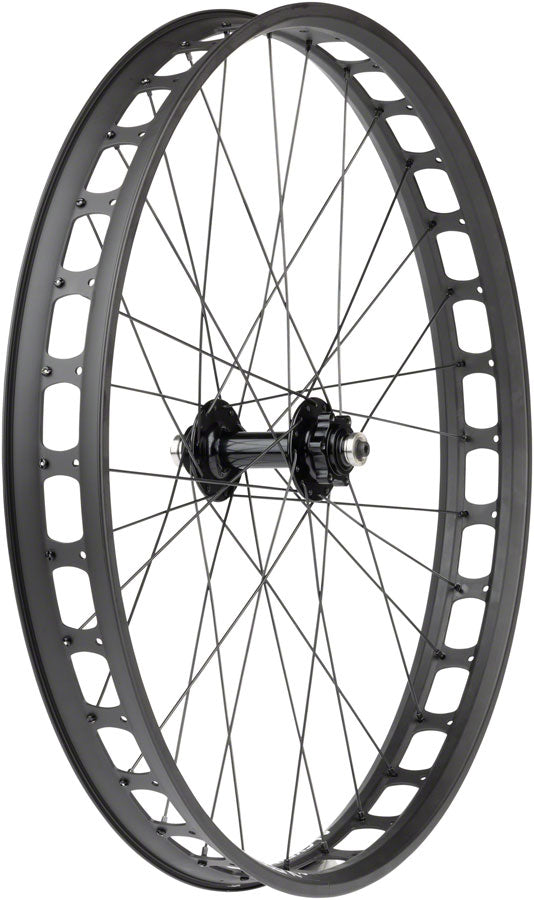 Load image into Gallery viewer, Quality Wheels Blizzerk Fat Front Wheel 26in QRx135mm Pugsley 6-Bolt 32H Black