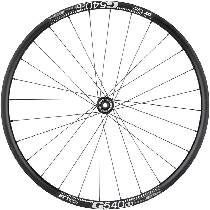 Load image into Gallery viewer, Quality Wheels Shimano Tiagra/DT G540 Front Wheel - 700c, 12 x 100mm, Center-Lock, Black, 28H