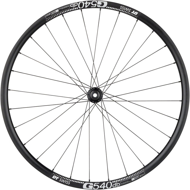 Load image into Gallery viewer, Quality Wheels Shimano Tiagra/DT G540 Front Wheel - 700c, 12 x 100mm, Center-Lock, Black, 28H