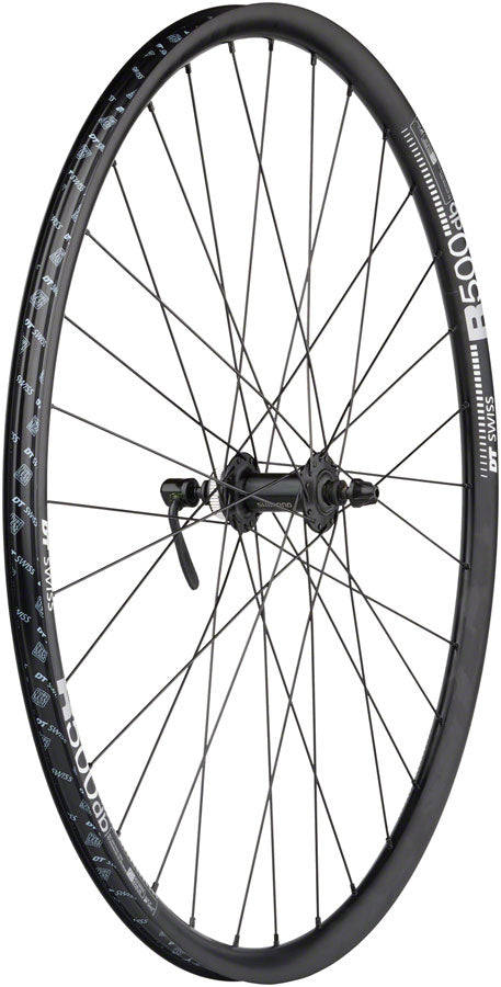Load image into Gallery viewer, Quality Wheels Shimano / DT R500 Disc Wheelset - 700, QR x 100/135mm, Center-Lock, HG 11 MTN, Black, 32H