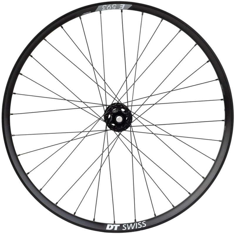 Load image into Gallery viewer, Quality Wheels Bear Pawls / DT Swiss E593 Front Wheel - 26", 15 x 100mm, 6-Bolt, Black, 32H