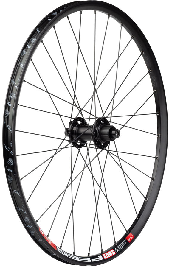 Load image into Gallery viewer, Quality Wheels Bear Pawls / DT Swiss E593 Rear Wheel - 26", 10 x 135mm Bolt-On, 6-Bolt, 13T Single-Speed, Black, 32H