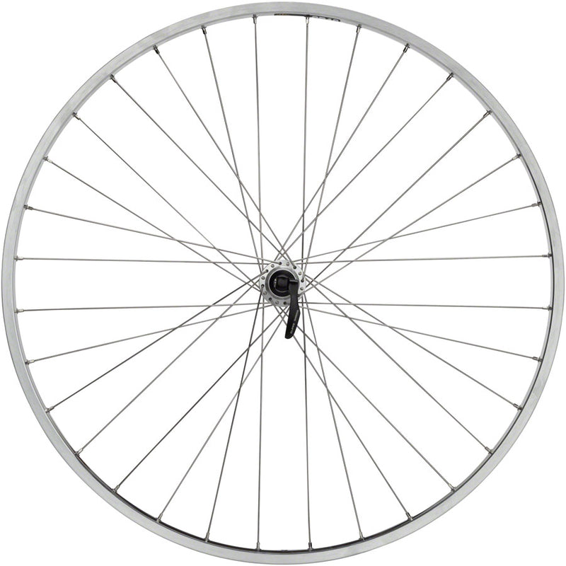 Load image into Gallery viewer, Quality Wheels CR-18 Rear Wheel - 27", QR x 130mm, Rim Brake, HG 10, Polished/Silver, Clincher, 32H