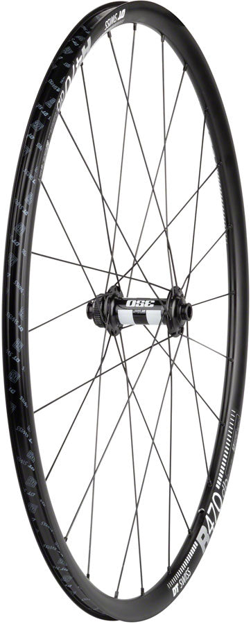 Load image into Gallery viewer, Quality Wheels 700c Front Wheel DT 350/DT R470db 12x100mm Center Lock Black