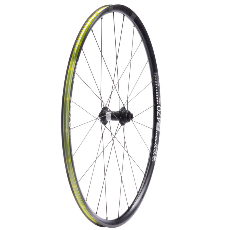 Load image into Gallery viewer, Quality Wheels 700c Front Wheel DT 350/DT R470db 12x100mm Center Lock Black