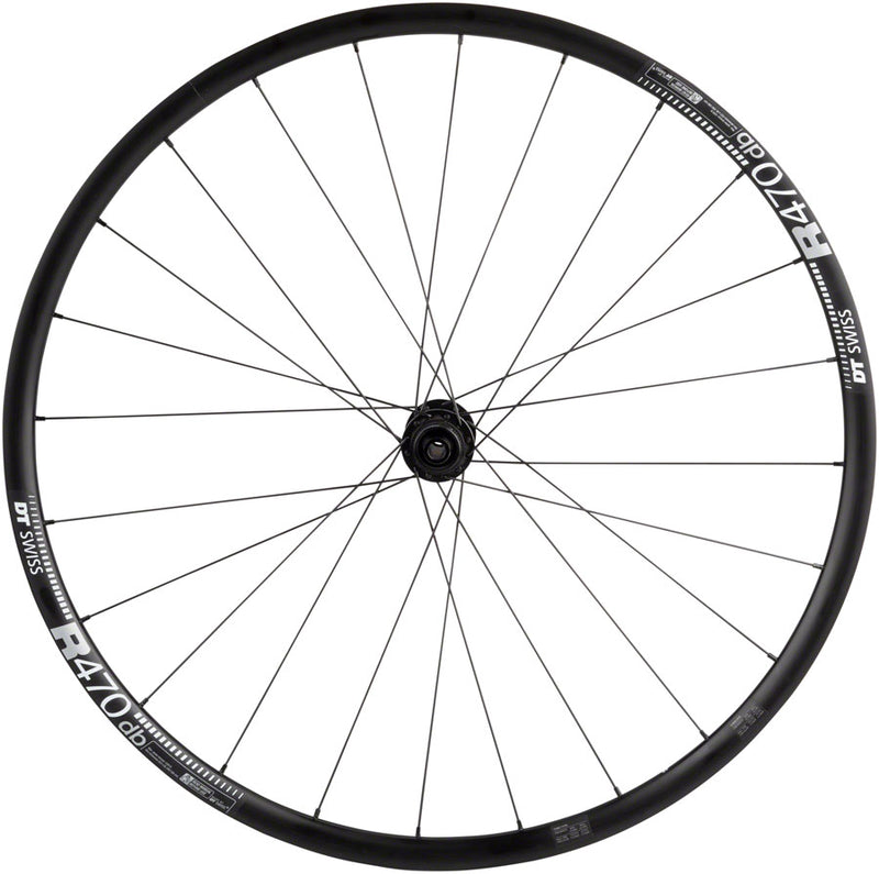 Load image into Gallery viewer, Quality Wheels 700c Front Wheel DT 350/DT R470db 12x100mm Center Lock Black