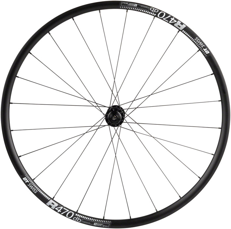 Load image into Gallery viewer, Quality Wheels 700c Front Wheel DT 350/DT R470db 12x100mm Center Lock Black