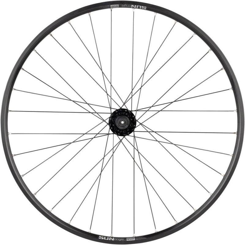 Load image into Gallery viewer, Quality Wheels Value Double Wall Series Disc Rear Wheel - 27.5", QR x 135mm, 6-Bolt/Rim, HG, Black, 32H