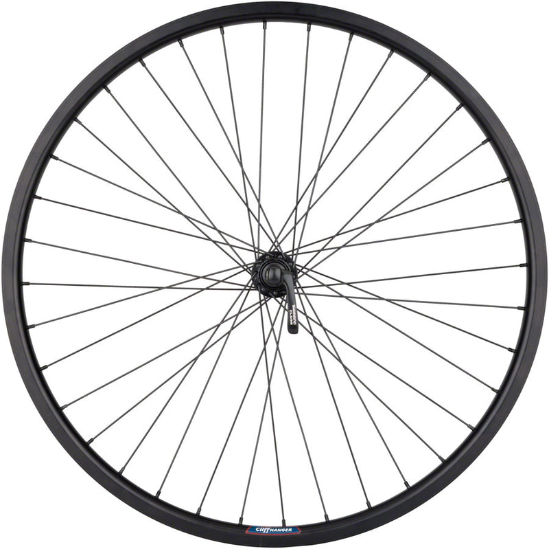 Load image into Gallery viewer, Quality Wheels Velocity Cliffhanger Front Wheel 26in QRx100mm Rim Brake Black