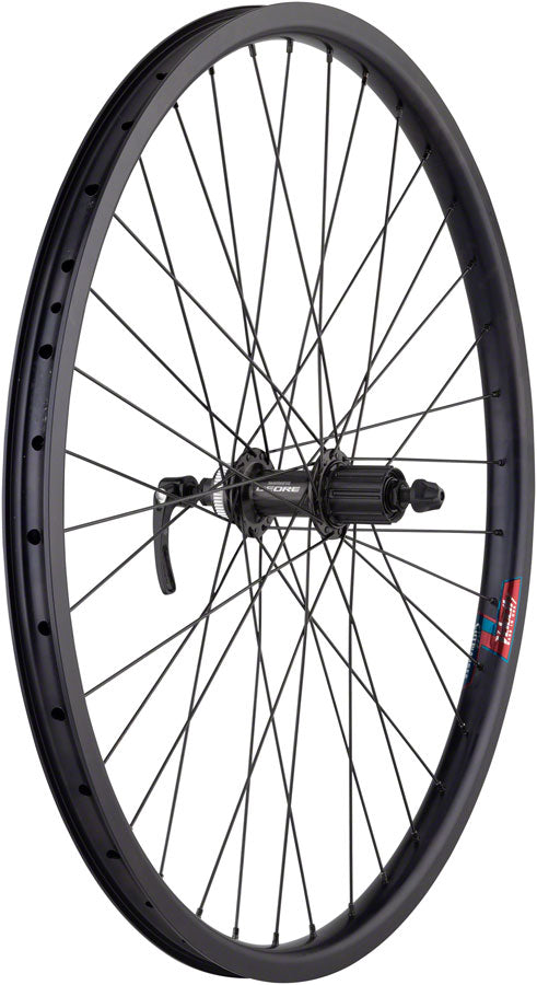 Load image into Gallery viewer, Quality Wheels Value HD Series Disc Rear Wheel - 26", QR x 135mm, Center-Lock, HG 10, Black, 32H