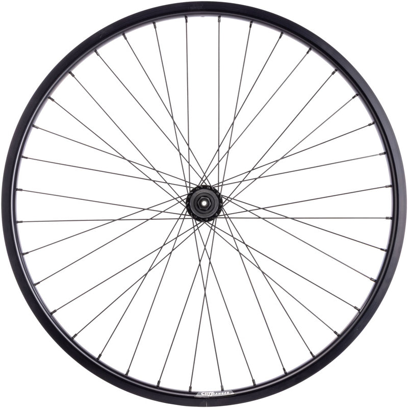 Load image into Gallery viewer, Quality Wheels Value HD Series Disc Rear Wheel - 26", QR x 135mm, Center-Lock, HG 10, Black, 32H
