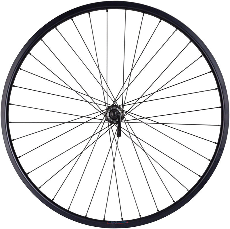 Load image into Gallery viewer, Quality Wheels Velocity Cliffhanger Front Wheel 700c QRx100mm Center Lock Blk