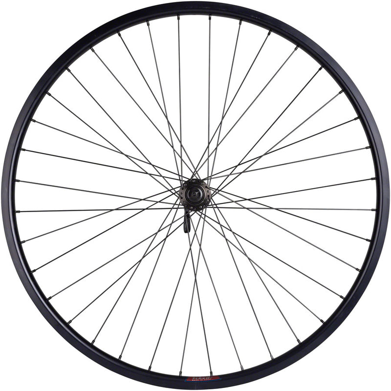 Load image into Gallery viewer, Quality Wheels Value HD Series Disc Front Wheel - 700, QR x 100mm, Center-Lock, Black, 36H