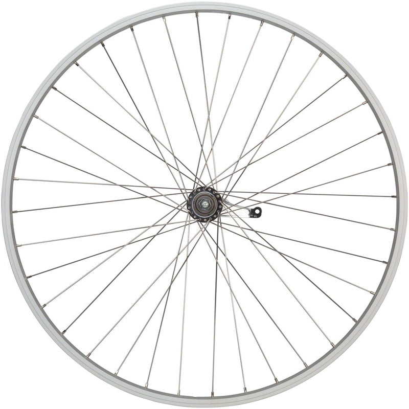 Load image into Gallery viewer, Quality Wheels Value Single Wall Series RR 700c 3/8inx124mm Coaster Brake Sil