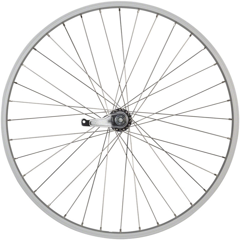 Load image into Gallery viewer, Quality Wheels Value Single Wall Series RR 26in 3/8inx124mm Coaster Brake Sil