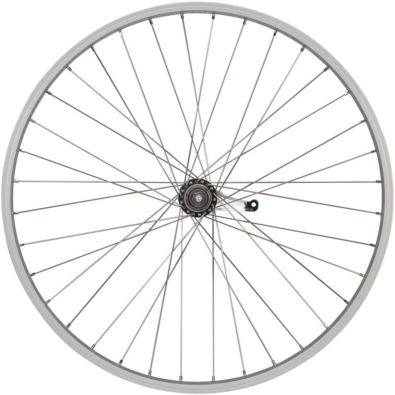Load image into Gallery viewer, Quality Wheels Value Single Wall Series RR 26in 3/8inx124mm Coaster Brake Sil